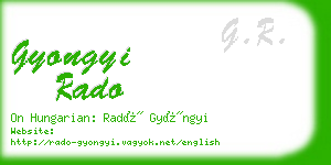 gyongyi rado business card